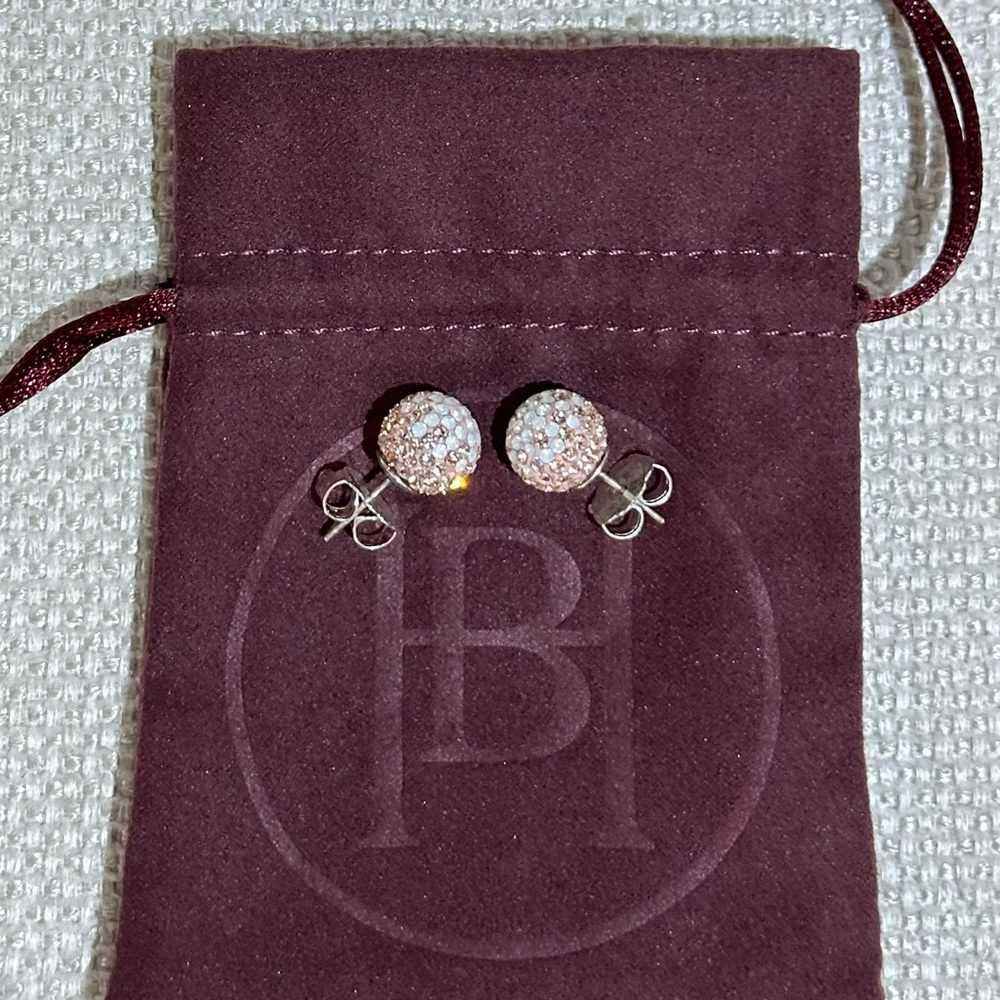 Hillberg & Berk 12mm Sparkle Ball Stud Earrings